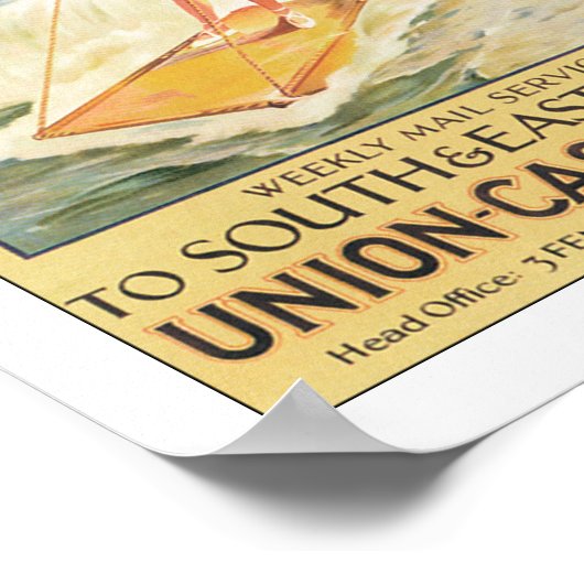  Zuid-Afrika Surfing Travel Poster Print (Hoek)