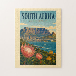 Zuid-Afrika Tafelberg Illustratie Reizen Legpuzzel