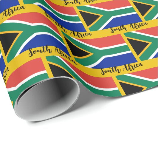 Zuid-Afrika — Verpakkingspapier, Afrikaanse vlagpa Cadeaupapier (Rol Hoek)