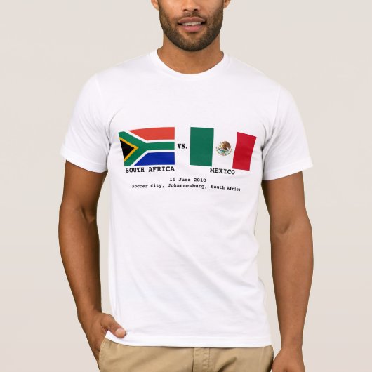 Zuid-Afrika versus Mexico Game Day T-shirt (Voorkant)