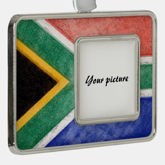 Zuid-Afrika Verzilverd Omlijst Ornament (Rechts)