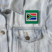 Zuid-Afrika Vierkante Button 5,1 Cm (In situ)
