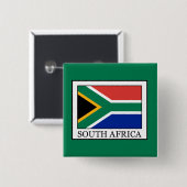 Zuid-Afrika Vierkante Button 5,1 Cm (Voorkant /achterkant)