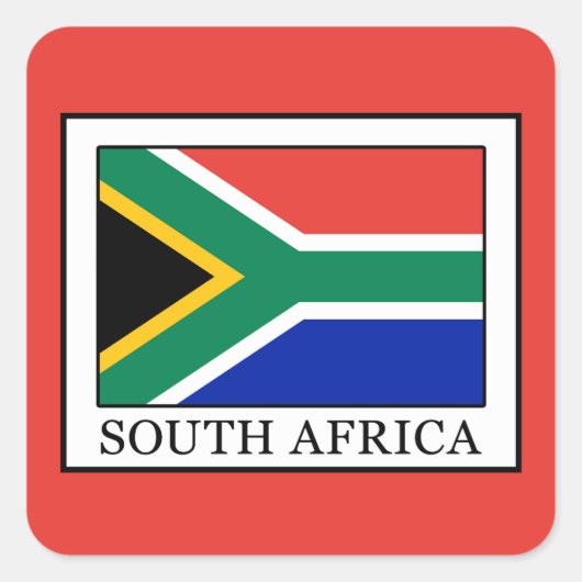Zuid-Afrika Vierkante Sticker (Voorkant)