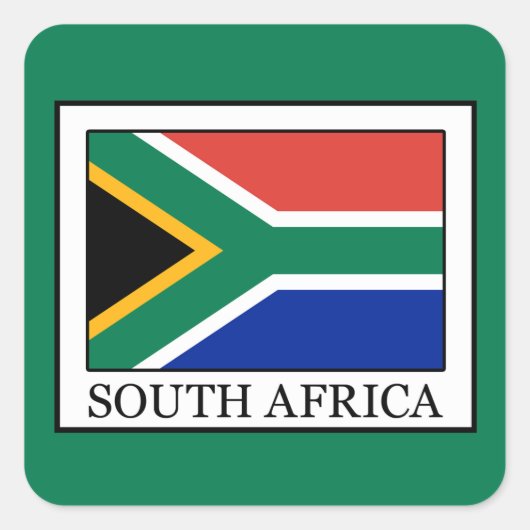Zuid-Afrika Vierkante Sticker (Voorkant)