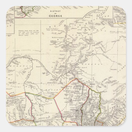 Zuid-Afrika Vierkante Sticker (Voorkant)