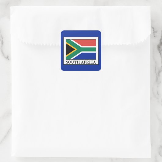 Zuid-Afrika Vierkante Sticker (Tas)