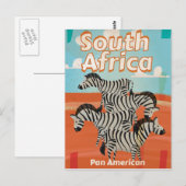 Zuid-Afrika vintage reisposter Briefkaart (Voorkant / Achterkant)