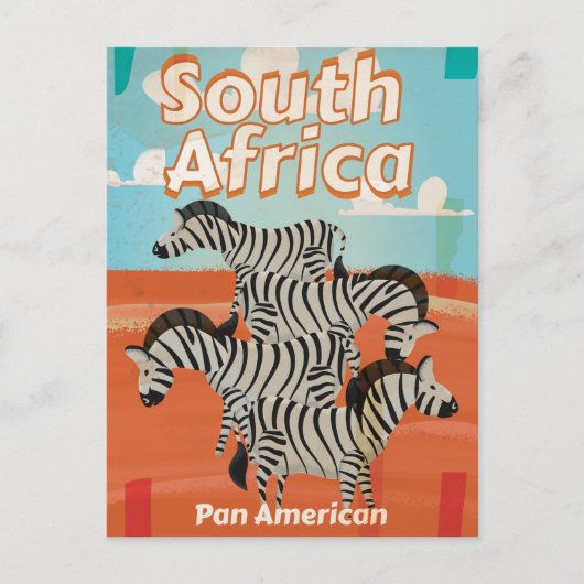 Zuid-Afrika vintage reisposter Briefkaart (Voorkant)