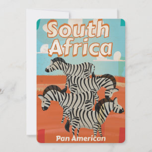 Zuid-Afrika vintage reisposter Kaart