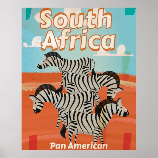 Zuid-Afrika vintage reisposter Poster (Voorkant)