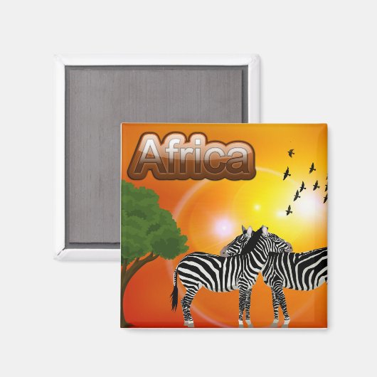 Zuid-Afrika Vintage-reistoerisme Magneet (Voorkant / Achterkant)