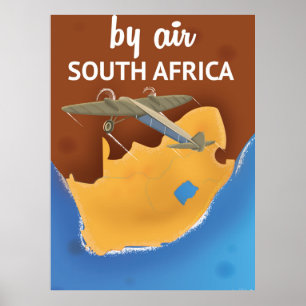 Zuid-Afrika Vintage Travel poster