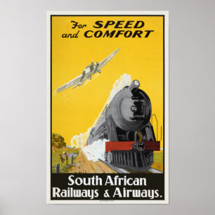Zuid-Afrika Vintage Travel Poster 1934