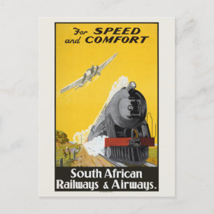 Zuid-Afrika Vintage Travel Poster 1934 Briefkaart