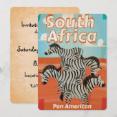 Zuid-Afrika Vintage Travel Poster Kaart (Voorkant / Achterkant)
