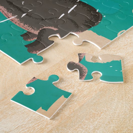 Zuid-Afrika Vintage Travel poster Legpuzzel (Zijkant)