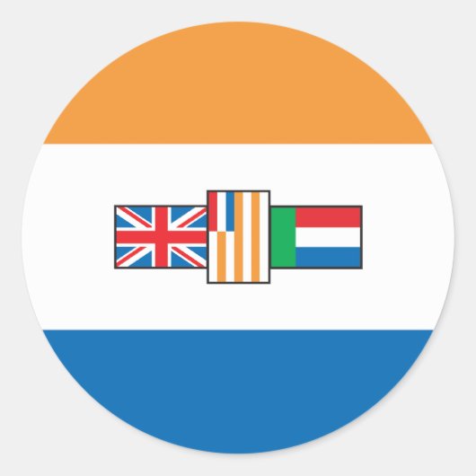 Zuid-Afrika Vlag 1928 Ronde Sticker (Voorkant)