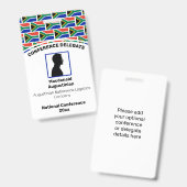 ZUID-AFRIKA VLAG Aangepaste Logo Foto ID Naam Badge (Voor- en achterkant)