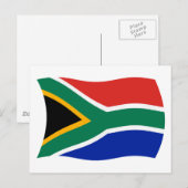 Zuid-Afrika Vlag Ansichtkaart Briefkaart (Voorkant / Achterkant)