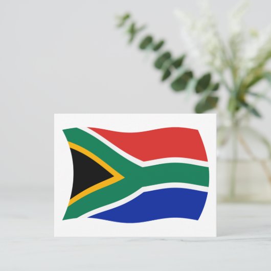 Zuid-Afrika Vlag Briefkaart (Staand voorkant)