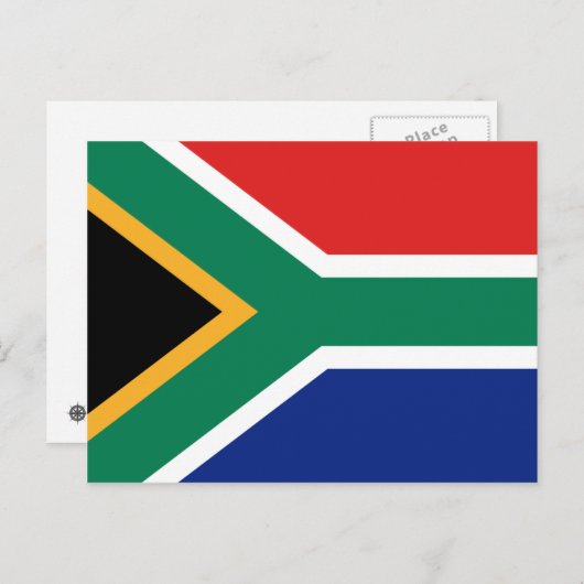 Zuid-Afrika Vlag Briefkaart (Voorkant / Achterkant)