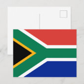 Zuid-Afrika Vlag Briefkaart (Voorkant / Achterkant)