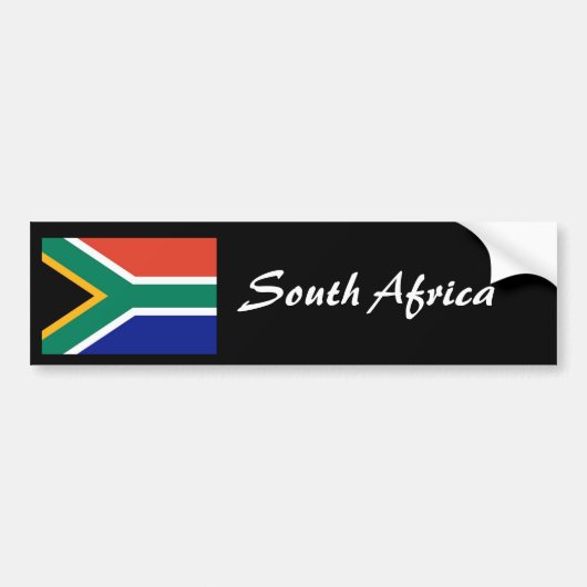Zuid-Afrika vlag bumpersticker 2 (Voorkant)