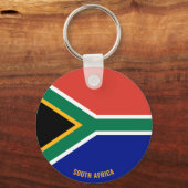 Zuid-Afrika Vlag charmerend patriottisch Sleutelhanger (Voorkant)