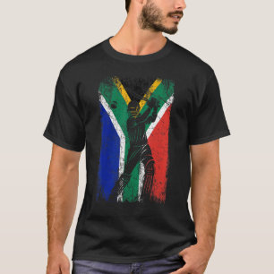 Zuid-Afrika Vlag cricket Fan Player Coach T-shirt