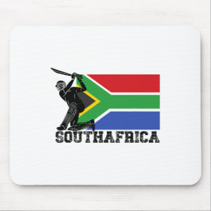 Zuid-Afrika Vlag Cricket Speler Tsman Sportteam Muismat