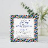 ZUID-AFRIKA VLAG Custom Birthday Celebration Kaart (Staand voorkant)