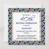 ZUID-AFRIKA VLAG Custom Birthday Celebration Kaart (Voorkant)