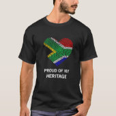Zuid-Afrika Vlag DNA Hart Afrika Zuid-Afrika T-shirt (Voorkant)