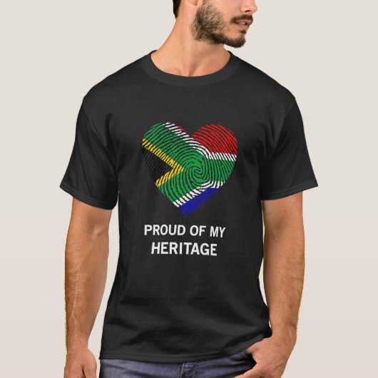 Zuid-Afrika Vlag DNA Hart Afrika Zuid-Afrika T-shirt (Voorkant)
