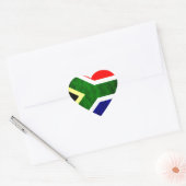 Zuid-Afrika Vlag: Dynamisch Spiraal Motief Hart Sticker (Envelop)
