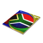 Zuid-Afrika Vlag: Dynamisch Spiraal Motief Tegeltje (Zijkant)