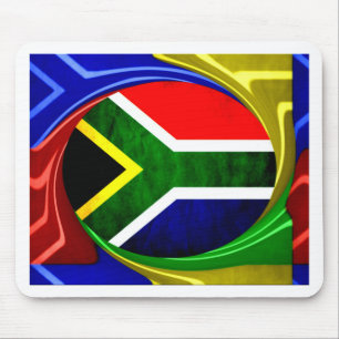 Zuid-Afrika Vlag: Dynamisch Wervel Motief Muismat