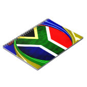 Zuid-Afrika Vlag: Dynamisch Wervel Motief Notitieboek (Linkerzijde)