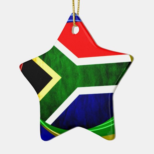 Zuid-Afrika Vlag: Dynamisch wervelmotief Keramisch Ornament (Links)