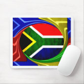 Zuid-Afrika Vlag: Dynamisch wervelmotief Muismat (Met muis)