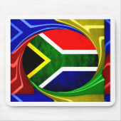 Zuid-Afrika Vlag: Dynamisch wervelmotief Muismat (Voorkant)