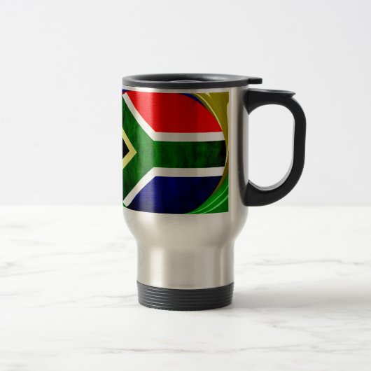 Zuid-Afrika Vlag: Dynamisch wervelmotief Reisbeker (Rechts)