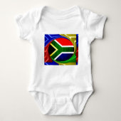 Zuid-Afrika Vlag: Dynamisch wervelmotief Romper (Voorkant)