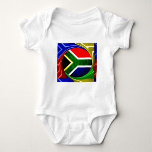 Zuid-Afrika Vlag: Dynamisch wervelmotief Romper