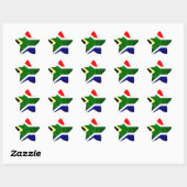 Zuid-Afrika Vlag: Dynamisch wervelmotief Ster Sticker (Vel)
