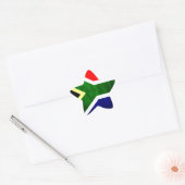 Zuid-Afrika Vlag: Dynamisch wervelmotief Ster Sticker (Envelop)