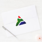 Zuid-Afrika Vlag: Dynamisch wervelmotief Sticker (Envelop)