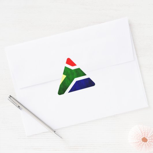 Zuid-Afrika Vlag: Dynamisch wervelmotief Sticker (Envelop)