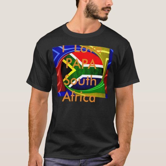 Zuid-Afrika Vlag: Dynamisch wervelmotief T-shirt (Voorkant)